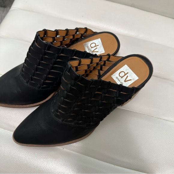 DV by Dolce Vita Taya Block Heel Mules Black 7.5 - Picture 6 of 9